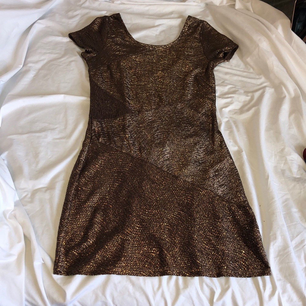 Free People Foul Metallic Mini dress